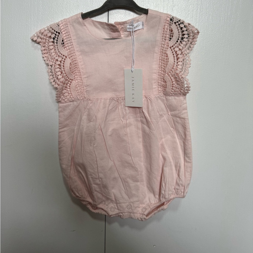 Jamie Kay Pink Baby Romper